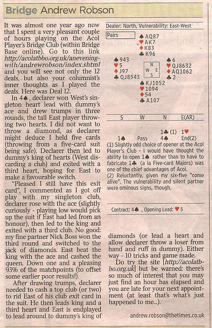 from The Times